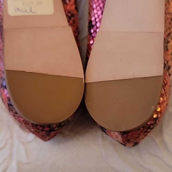 Gorgeous Stuart Weitzman Lynx Melon Iris Snakeskin Ballet Flats - Picture 14 of 16